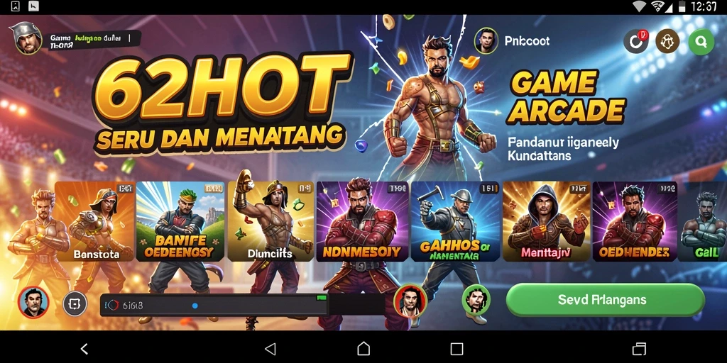 Screenshot gameplay menunjukkan aksi seru dalam 62HOT.