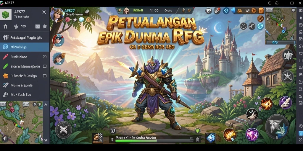 Tampilan gameplay AFK77 yang mendebarkan dan penuh strategi.