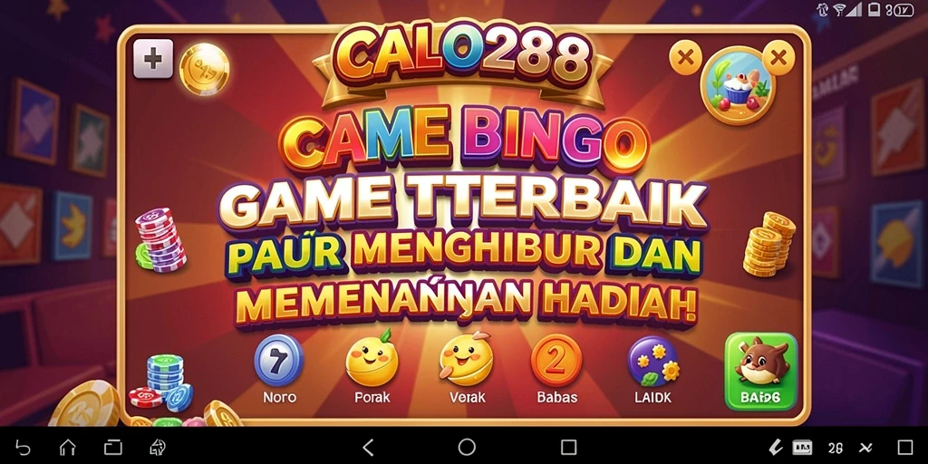 Tampilan gameplay seru dari CALO288 dengan suasana Bingo yang menarik.