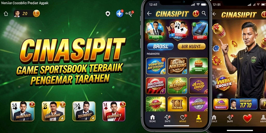 Screenshot utama CINASIPIT menampilkan antarmuka pengguna saat melakukan taruhan olahraga.