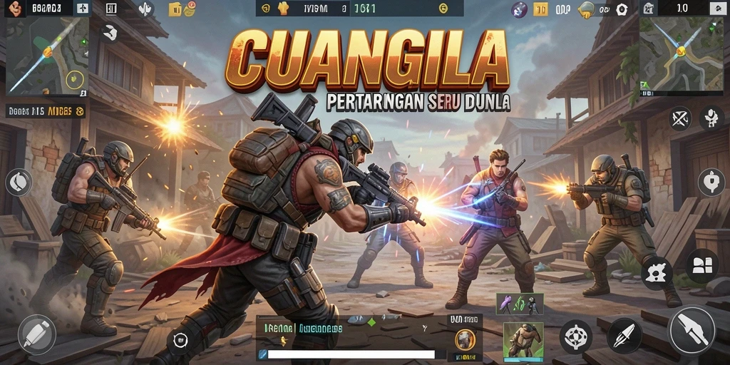 Screenshot CUANGILA menampilkan momen seru dalam pertarungan Battle Royale.