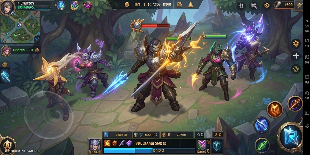 Tampilan gameplay seru dari FILTER303 yang menampilkan pertarungan epik.