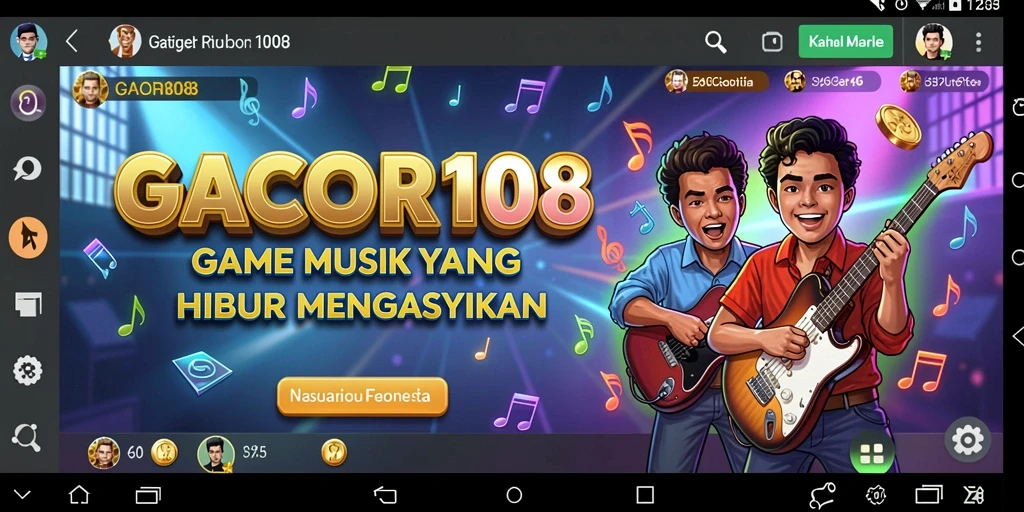 Gameplay GACOR108 yang menampilkan keseruan bernyanyi musik.
