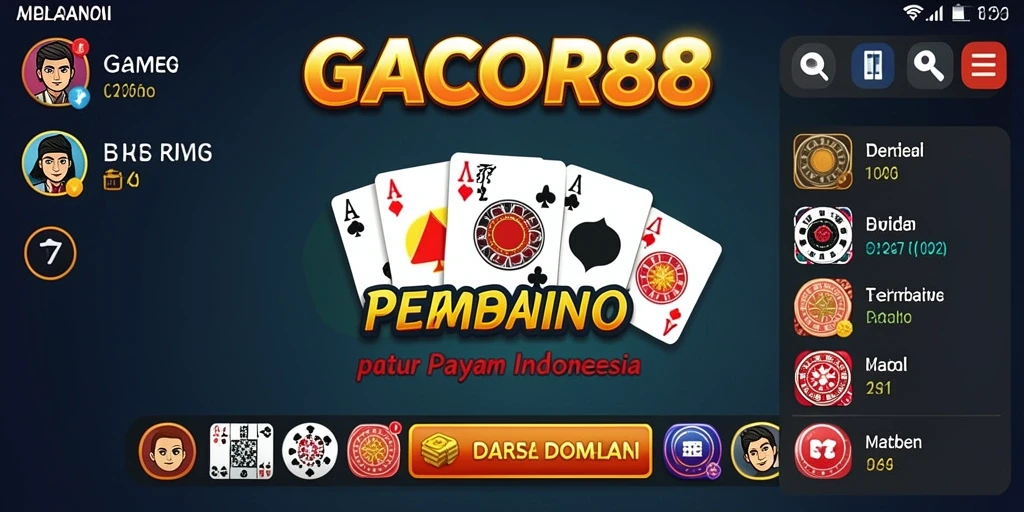 Screenshot GACOR88 menampilkan gameplay seru dan strategis dalam permainan Domino.