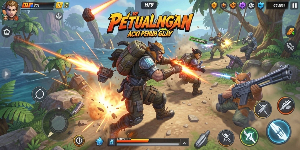 Tampilan gameplay seru dan intens di HIT9.