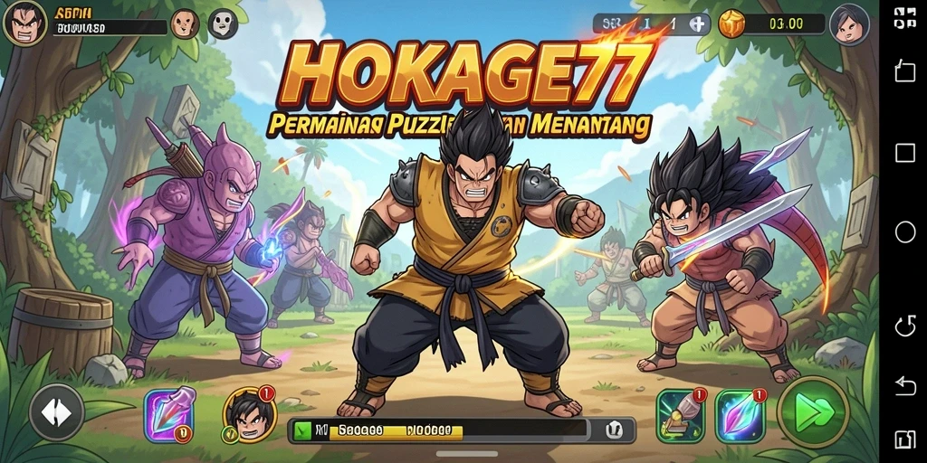 Screenshot HOKAGE77 menampilkan keseruan gameplay puzzle yang menantang.