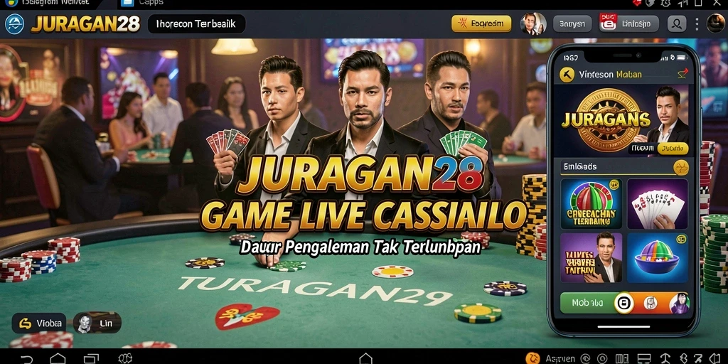 Tampilan gameplay JURAGAN28 yang mendebarkan dengan dealer cantik dan permainan menarik.