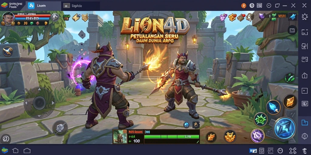 Tangkapan layar LION4D menampilkan aksi seru dalam pertarungan ARPG.
