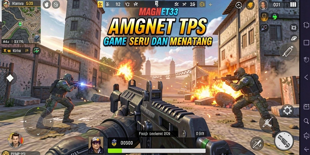 Tampilan gameplay seru dengan aksi tembak-menembak mendebarkan.