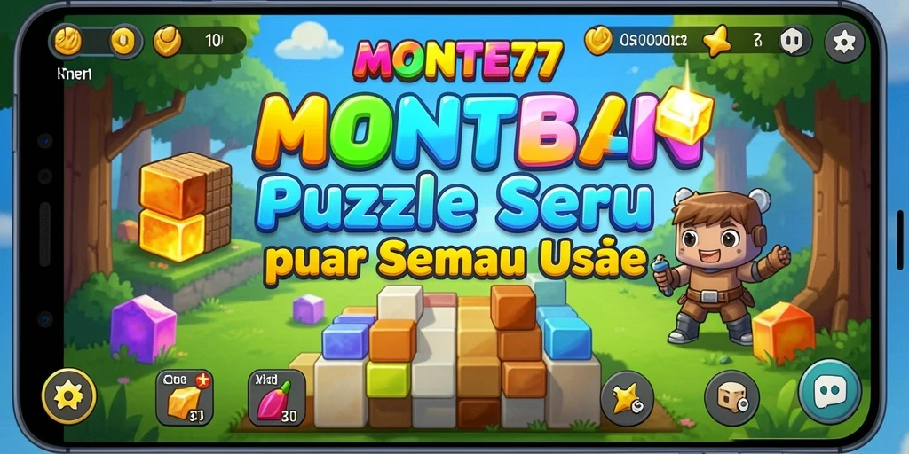 Screenshot gameplay MONTE77 menampilkan tantangan teka-teki yang seru.