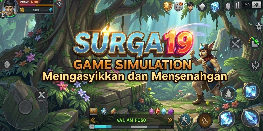 Tangkapan layar SURGA19 menunjukkan interaksi gameplay Simulation yang seru.