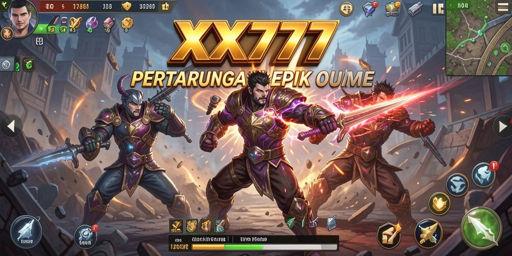 Tangkapan layar XXX777 menampilkan aksi pertarungan yang mendebarkan.